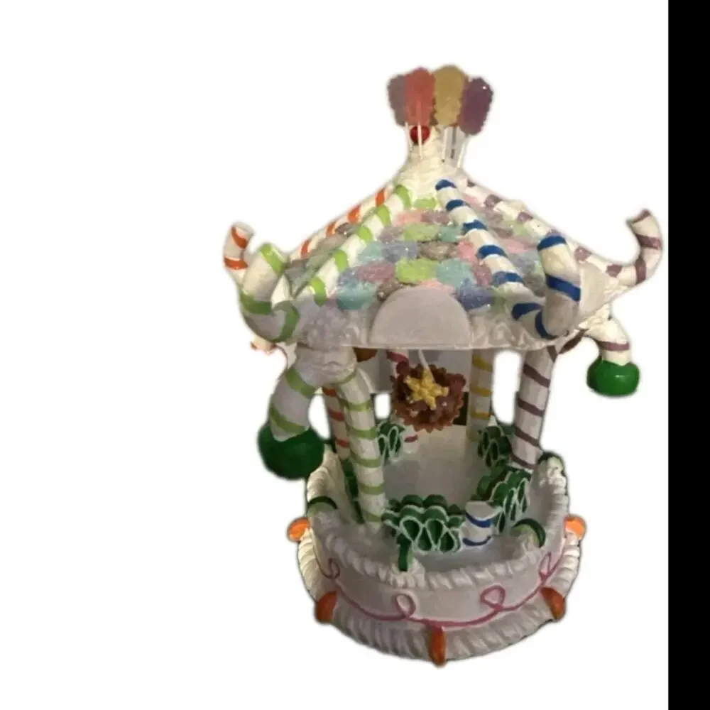 Vintage 2004 Lemax Sugar 'N Spice Candy Cane Gazebo #43423 In Original Box